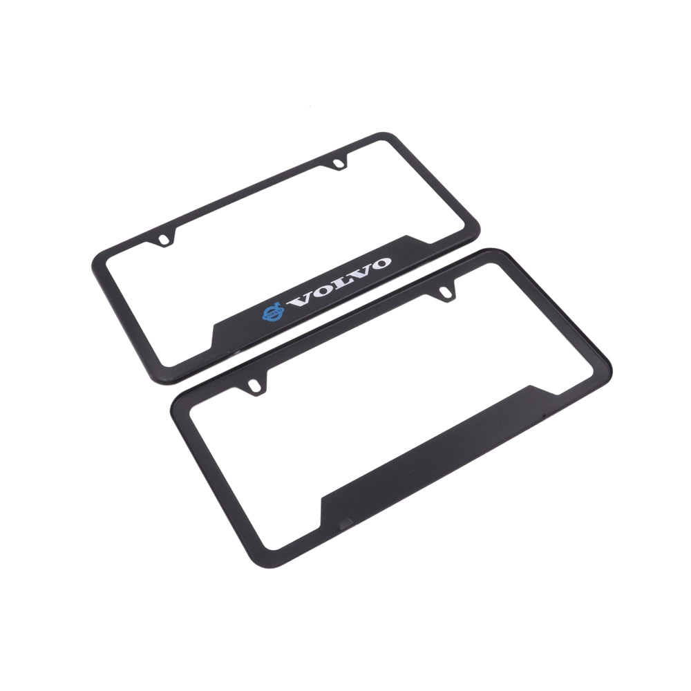 Brand New Universal 1PCS Volvo Metal Black License Plate Frame