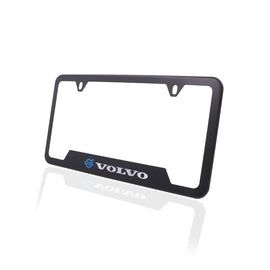 Brand New Universal 1PCS Volvo Metal Black License Plate Frame