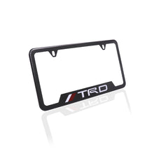 Load image into Gallery viewer, Brand New Universal 2PCS TRD Metal Carbon Fiber Style License Plate Frame