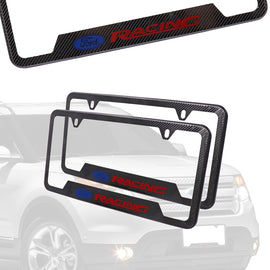 Brand New Universal 2PCS Ford Racing Metal Carbon Fiber Style License Plate Frame