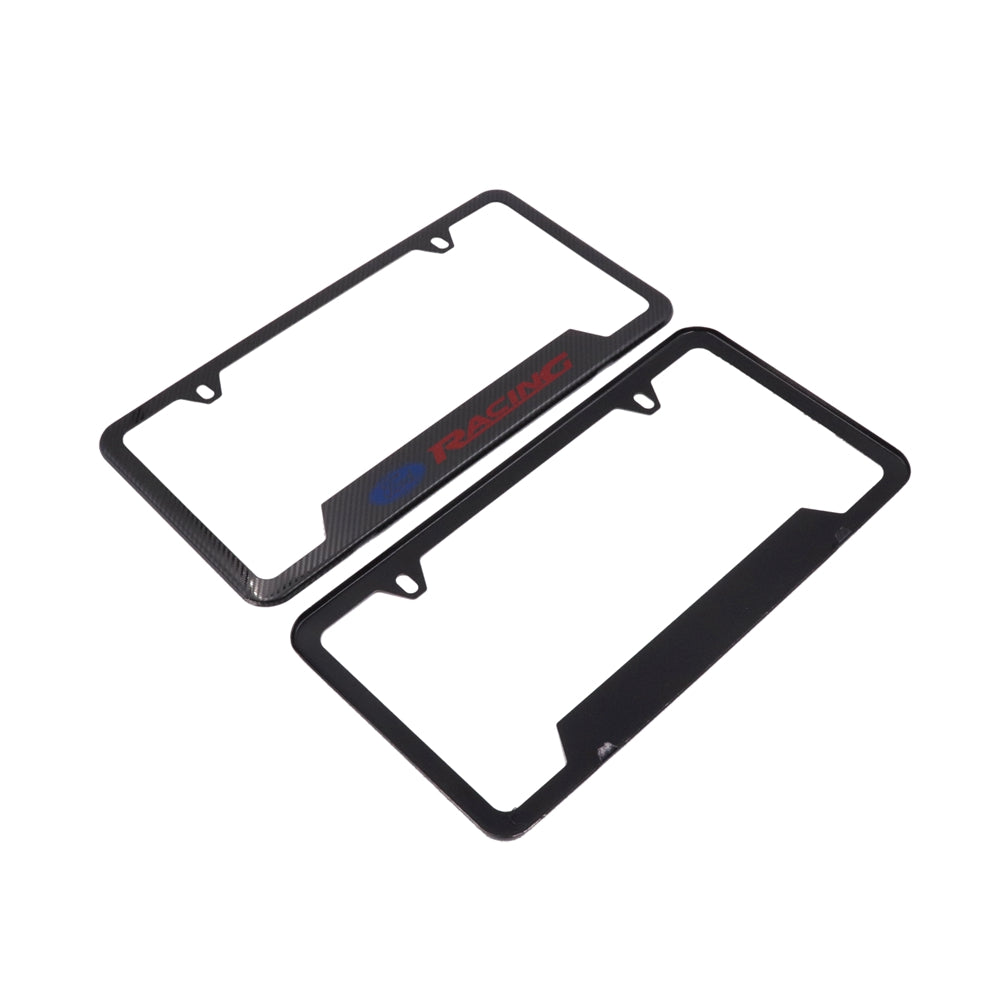Brand New Universal 2PCS Ford Racing Metal Carbon Fiber Style License Plate Frame