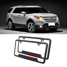 Load image into Gallery viewer, Brand New Universal 2PCS Ford Racing Metal Carbon Fiber Style License Plate Frame