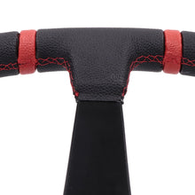 Load image into Gallery viewer, Brand New 350mm 14" Deep Dish Racing Mugen Black Steering Wheel PVC Leather Black Spoke