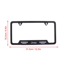 Load image into Gallery viewer, Brand New Universal 2PCS JEEP Metal Black License Plate Frame