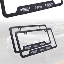 Load image into Gallery viewer, Brand New Universal 2PCS JEEP Metal Black License Plate Frame