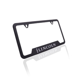 Brand New Universal 1PCS Lincoln Metal Black License Plate Frame