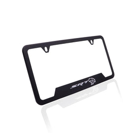 Brand New Universal 1PCS SRT Hellcat Metal Black License Plate Frame