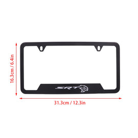 Brand New Universal 1PCS SRT Hellcat Metal Black License Plate Frame