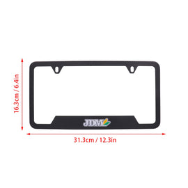 Brand New Universal 2PCS JDM BEGINNER LEAF Metal Black License Plate Frame
