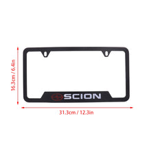 Load image into Gallery viewer, Brand New Universal 2PCS SCION Metal Black License Plate Frame