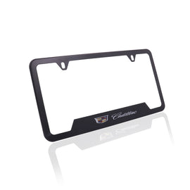 Brand New Universal 1PCS CADILLAC Metal Black License Plate Frame