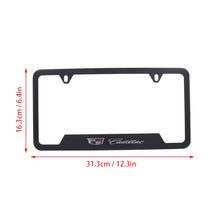 Load image into Gallery viewer, Brand New Universal 2PCS CADILLAC Metal Black License Plate Frame