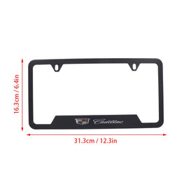 Brand New Universal 1PCS CADILLAC Metal Black License Plate Frame