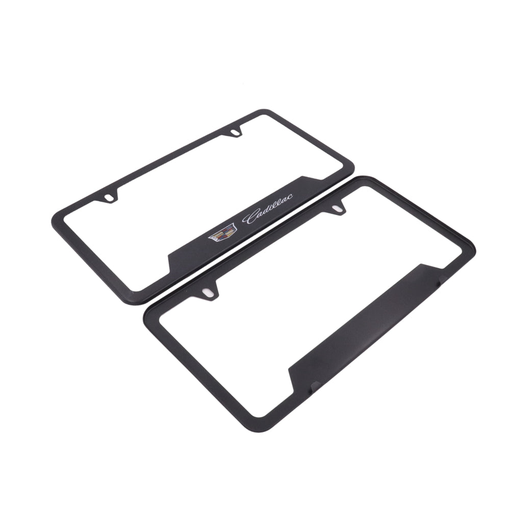Brand New Universal 1PCS CADILLAC Metal Black License Plate Frame