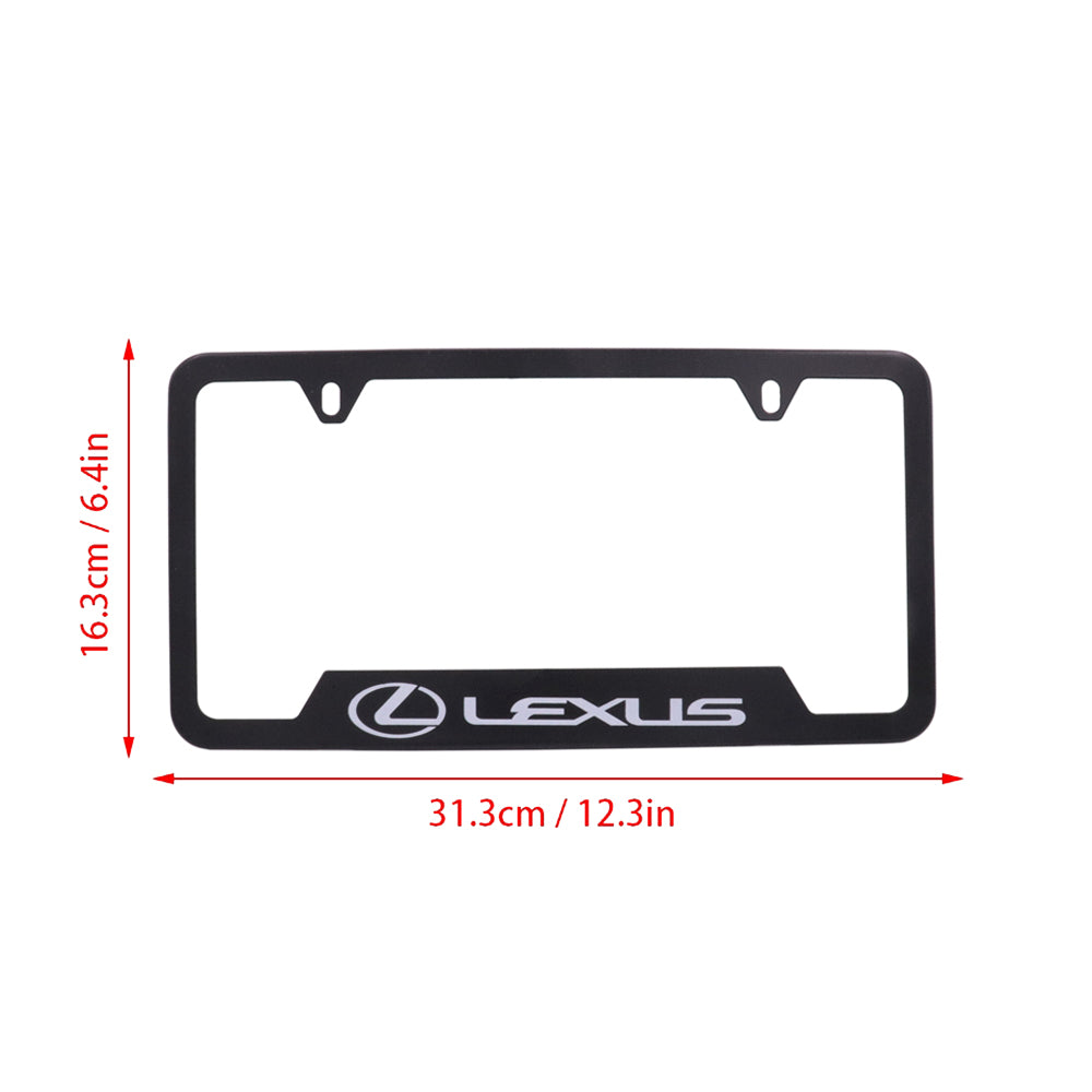 Brand New Universal 2PCS LEXUS Metal Black License Plate Frame