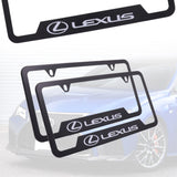 Brand New Universal 2PCS LEXUS Metal Black License Plate Frame