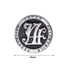 Load image into Gallery viewer, Brand New Universal Japan Automobile Federation JAF METAL Black Emblem Badge Cars Front Grille
