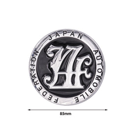 Brand New Universal Japan Automobile Federation JAF METAL Black Emblem Badge Cars Front Grille