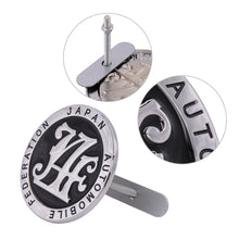 Load image into Gallery viewer, Brand New Universal Japan Automobile Federation JAF METAL Black Emblem Badge Cars Front Grille