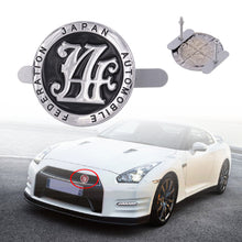 Load image into Gallery viewer, Brand New Universal Japan Automobile Federation JAF METAL Black Emblem Badge Cars Front Grille