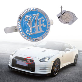 Brand New Universal Japan Automobile Federation JAF METAL Teal Emblem Badge Cars Front Grille