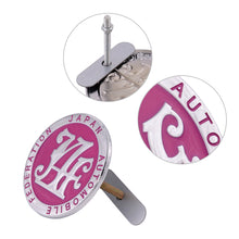 Load image into Gallery viewer, Brand New Universal Japan Automobile Federation JAF METAL Pink Emblem Badge Cars Front Grille