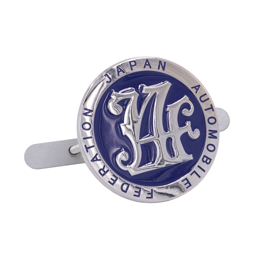 Brand New Universal Japan Automobile Federation JAF METAL Blue Emblem Badge Cars Front Grille