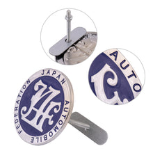 Load image into Gallery viewer, Brand New Universal Japan Automobile Federation JAF METAL Blue Emblem Badge Cars Front Grille