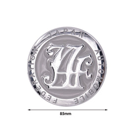 Brand New Universal Japan Automobile Federation JAF METAL GREY Emblem Badge Cars Front Grille