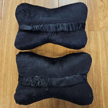 Load image into Gallery viewer, BRAND NEW 2PCS CHEVROLET BONE SHAPE BLACK FABRIC SOFT TOUCH CAR SEAT NECK PILLOWS HEADREST CUSHION PAD