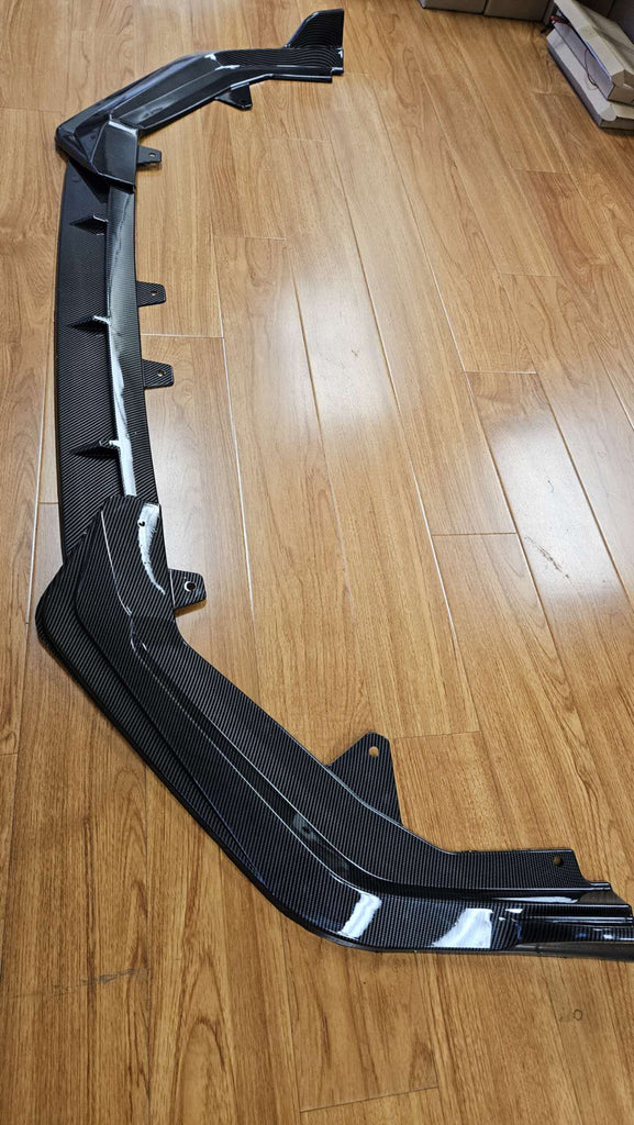 BRAND NEW 3PCS 2022-2024 Honda Civic 4DR SEDAN LX EX Si JDM 3PCS CARBON FIBER LOOK FRONT BUMPER LIP SPLITTER KIT