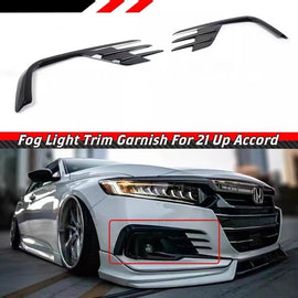 BRAND NEW 2021-2022 HONDA ACCORD YOFER GLOSS BLACK FOG LIGHT LAMP COVER TRIM GARNISH KIT