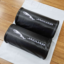 Load image into Gallery viewer, Brand New 2PCS JDM Jaguar Carbon Fiber Car Seat Neck Cushion Pillow Headrest Pad