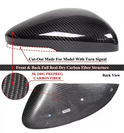 BRAND NEW HONDA ACCORD 2018-2022 Real Carbon Fiber Side Mirror Cover Add On Caps