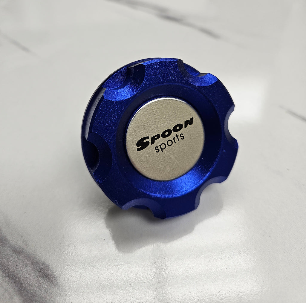 Brand New Jdm Blue Spoon Sports Engine Oil Cap Emblem For Honda / Acura