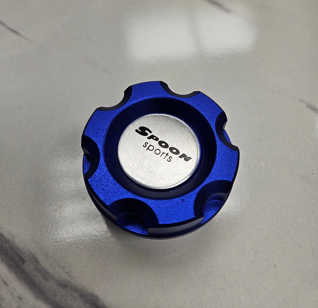Brand New Jdm Blue Spoon Sports Engine Oil Cap Emblem For Honda / Acura