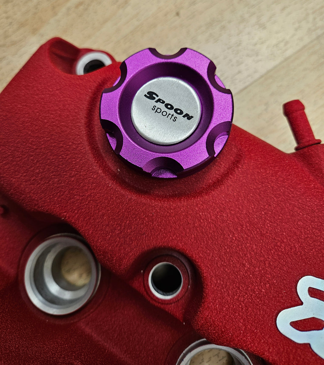 Brand New Jdm Purple Spoon Sports Engine Oil Cap Emblem For Honda / Ac ...