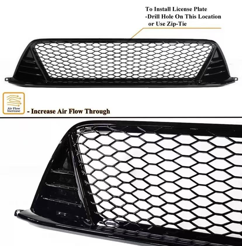 BRAND NEW 2022-2024 HONDA CIVIC TYPE-R FL5 STYLE GLOSS BLACK FRONT LOWER GRILLE GRILL