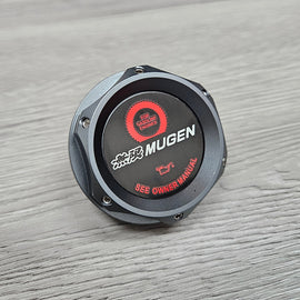 Brand New Jdm Gunmetal Engine Oil Cap With Mugen Sticker Emblem For Honda / Acura