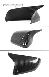Brand New 2024-2025 FORD MUSTANG REAL CARBON FIBER M STYLE SIDE MIRROR COVER CAP W/O SIGNAL LIGHT