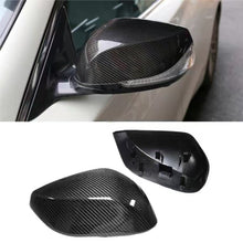 Load image into Gallery viewer, Brand New 2014-2024 INFINITI Q50 Q60 REAL CARBON FIBER DIRECT REPLACEMENT MIRROR CAP COVER
