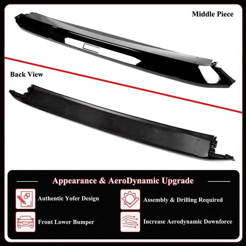 Yofer Design Glossy Black Front Bumper Lip Splitter For 2025+ Honda Civic 11th Gen