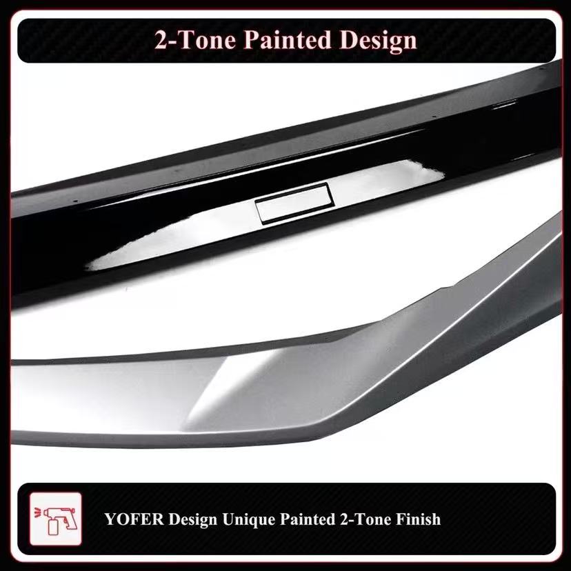 BRAND NEW 3PCS 2025-2026 Honda Civic 11th Gen Yofer Painted Solar Silver Black 2 Tone Bumper Lip Splitter Kit