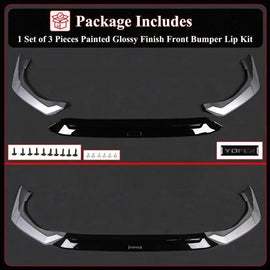 BRAND NEW 3PCS 2025-2026 Honda Civic 11th Gen Yofer Painted Solar Silver Black 2 Tone Bumper Lip Splitter Kit