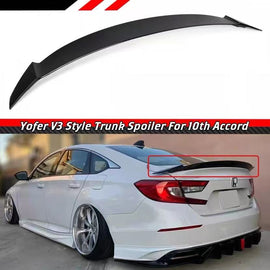 BRAND NEW 2018-2022 10TH GEN HONDA ACCORD YOFER PAINTED GLOSSY BLACK TRUNK LID SPOILER V3