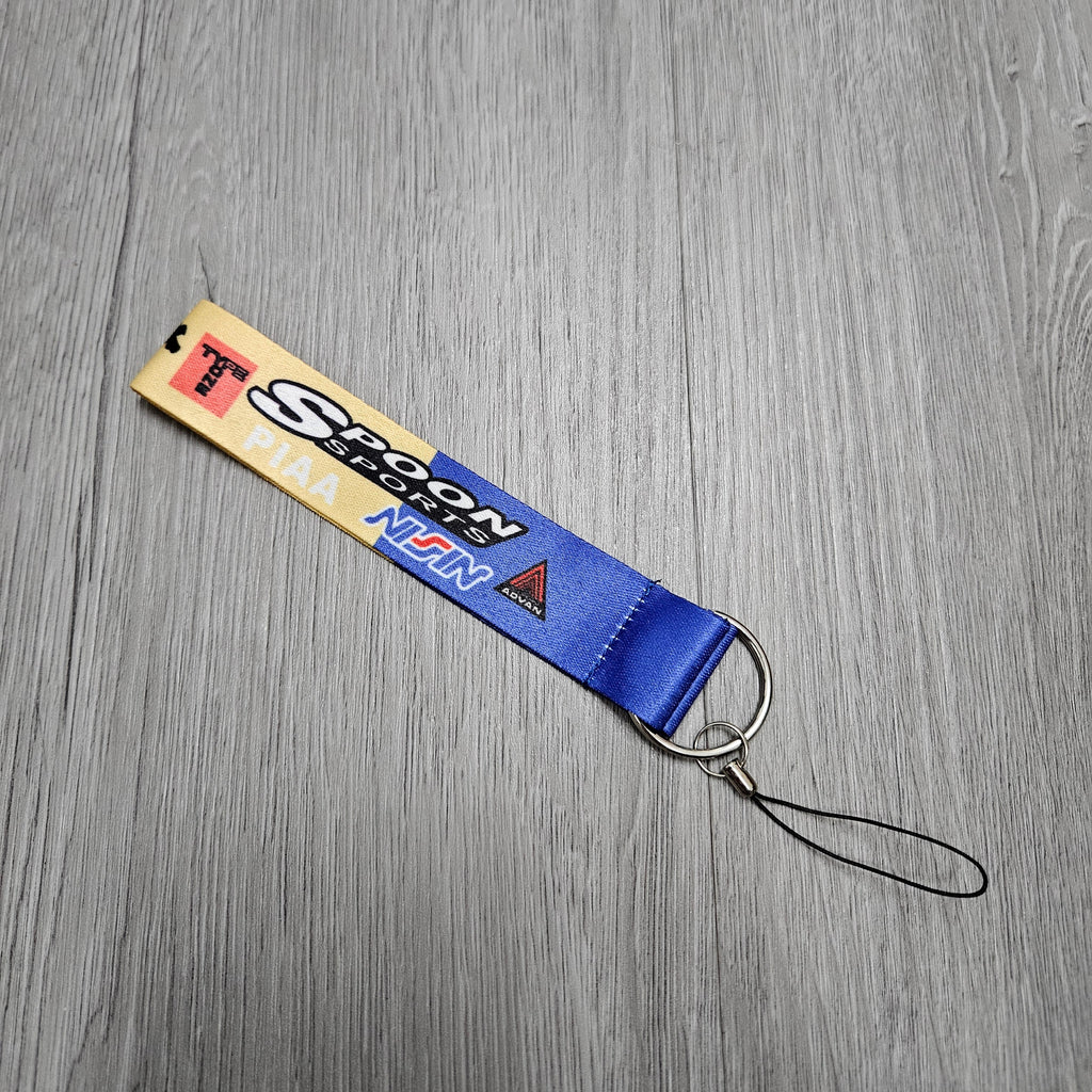 BRAND NEW JDM SPOON SPORTS DOUBLE SIDE Racing Cell Holders Keychain Universal