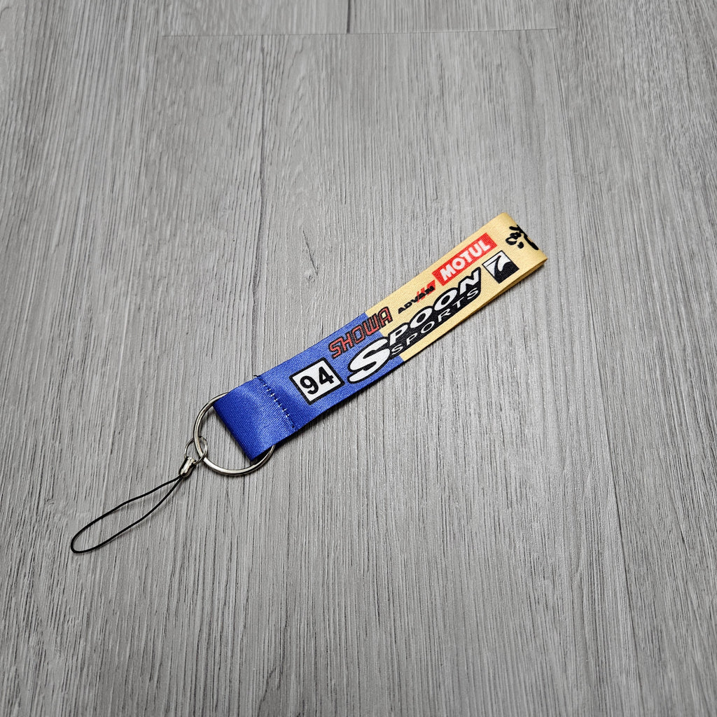 BRAND NEW JDM SPOON SPORTS DOUBLE SIDE Racing Cell Holders Keychain Universal