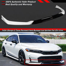 Load image into Gallery viewer, BRAND NEW 3PCS 2025-2026 Honda Civic 11th Gen Yofer Pearl White Black 2 Tone Bumper Lip Splitter Kit