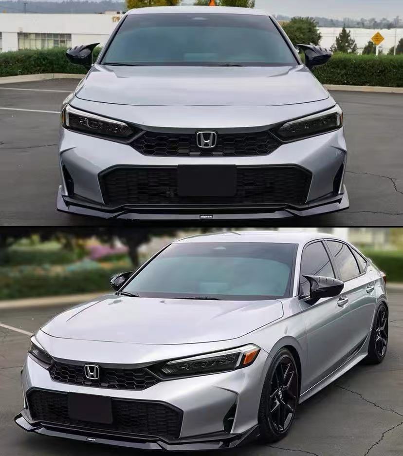 Yofer Design 2-Tone Front Bumper Lip Splitter – Boost Blue & Black For 2025+ Honda Civic