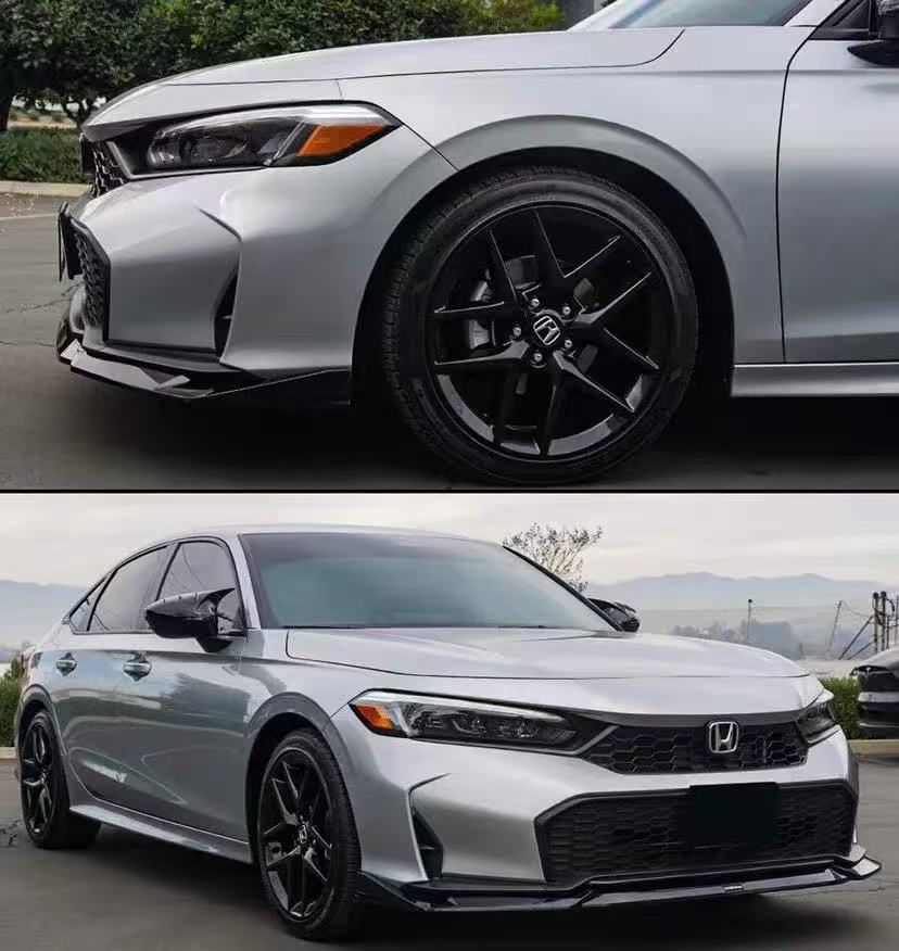 For 2025 Up Honda Civic 11th Glossy Black Yofer Style For 2025 Up Honda Civic 11th Glossy Black Yofer Style